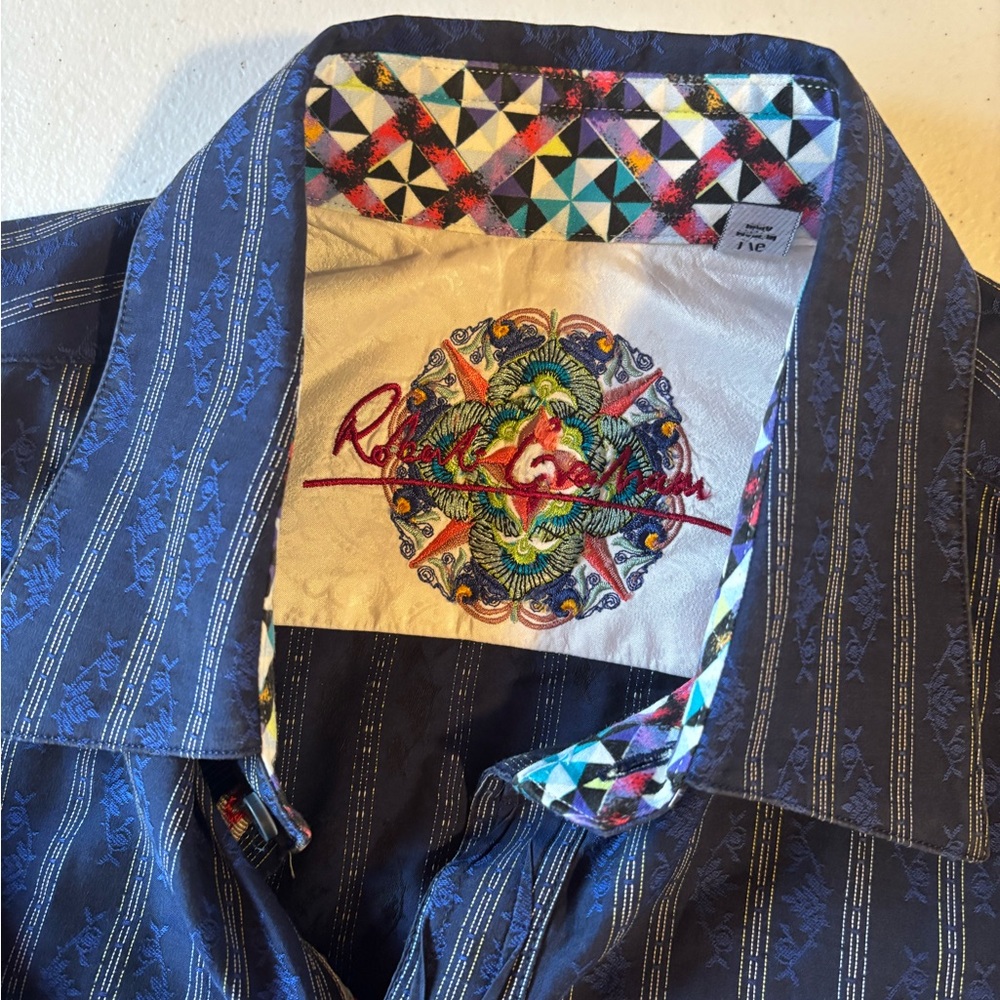 Striped Robert Graham Navy Shirt